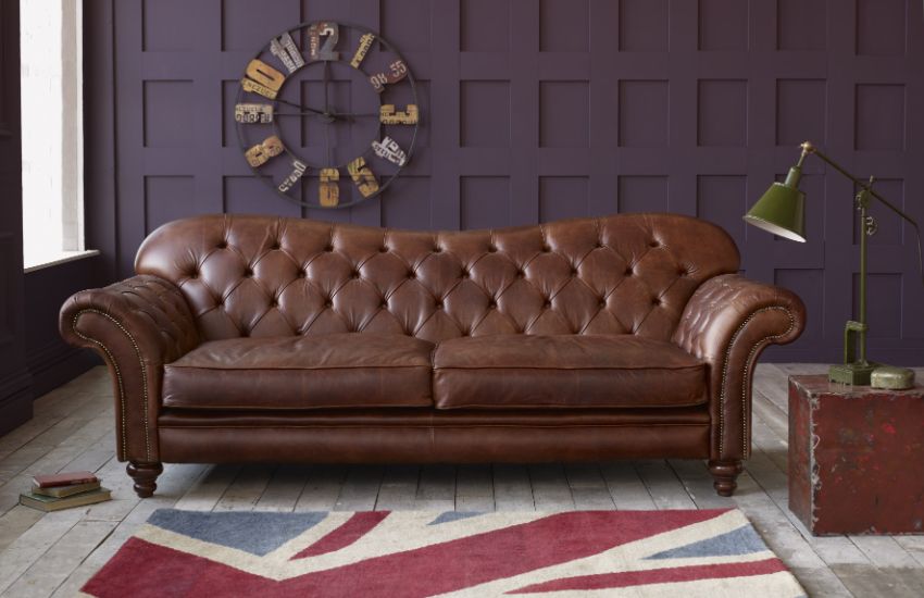 Textured Leather Sofa Upholstery