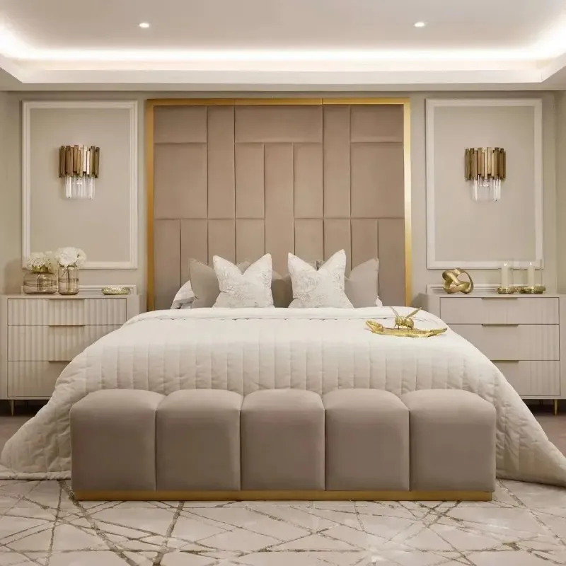 Beige Luxury Emperor Bed Headboard in Yas Island