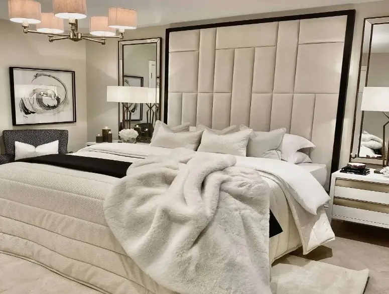 Ivory Modern Emperor Bed Headboard in Al Raha