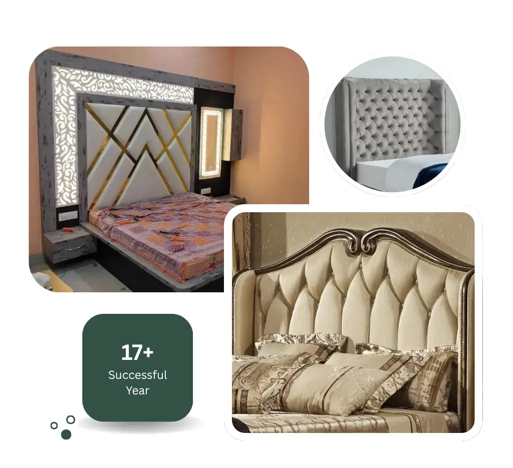 Upholstered Emperor Bed Headboard in Al Raha Beach