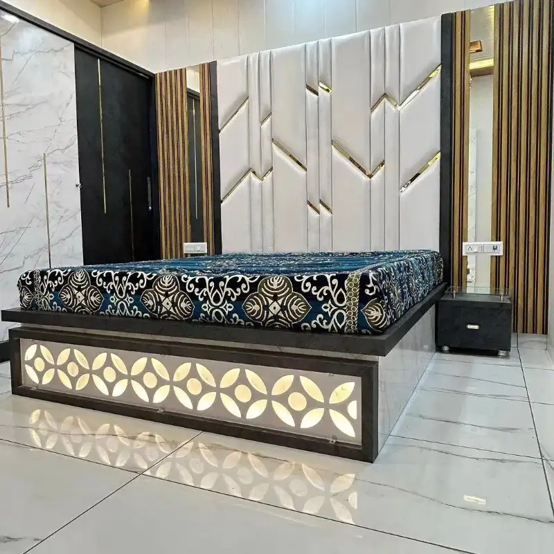 White Customized Emperor Bed Headboard in Mussafah